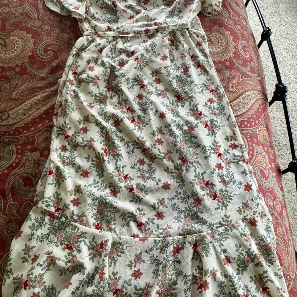 Max Studio Pink Flutter Sleeve Sundress - Picture 5 of 5